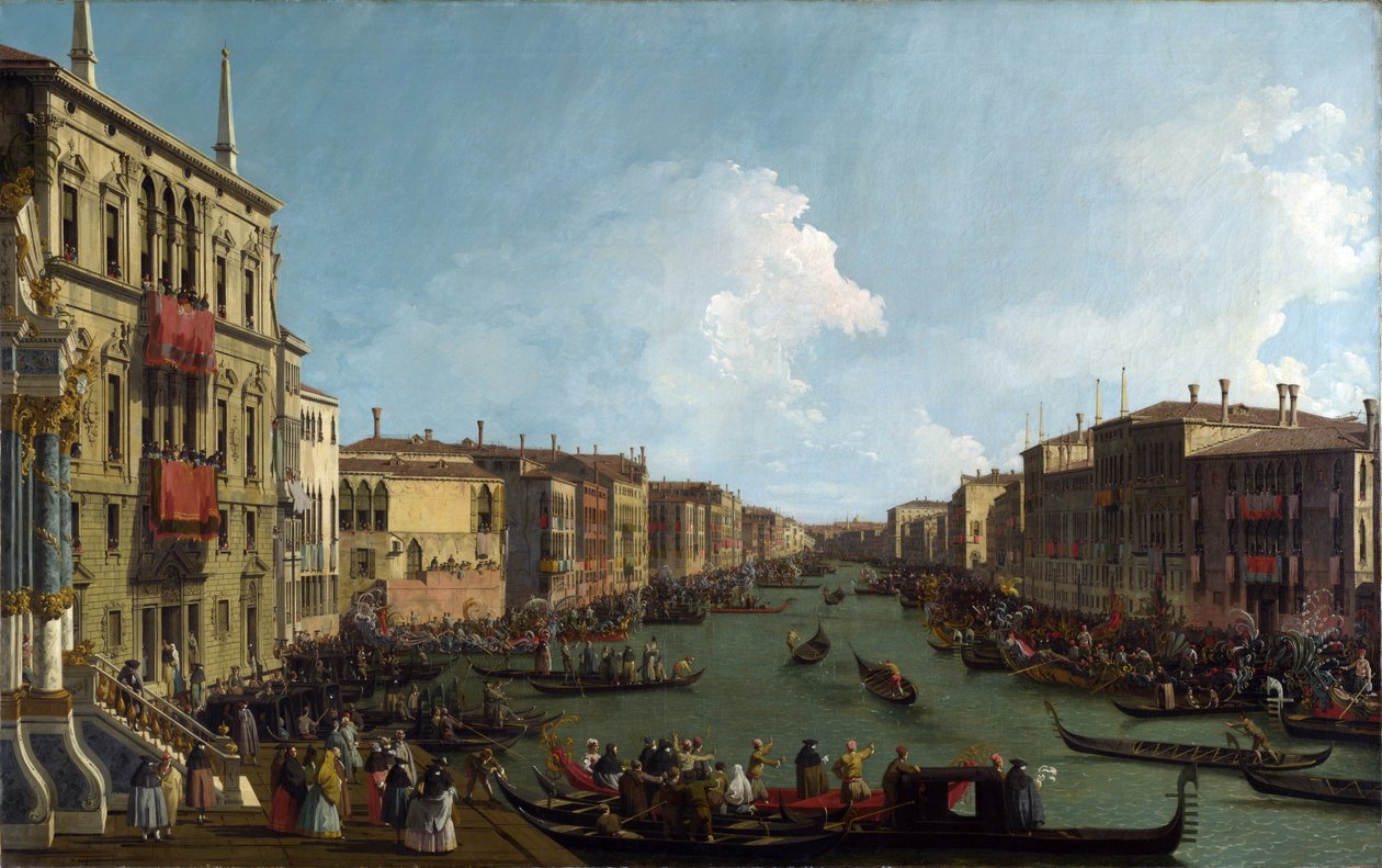 Una regata en el Gran Canal, c.1735 de Giovanni Antonio Canal