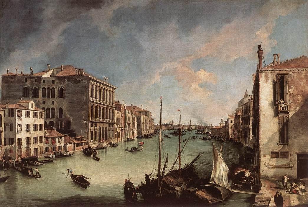 Gran Canal, mirando al este desde el Campo San Vio de Giovanni Antonio Canal