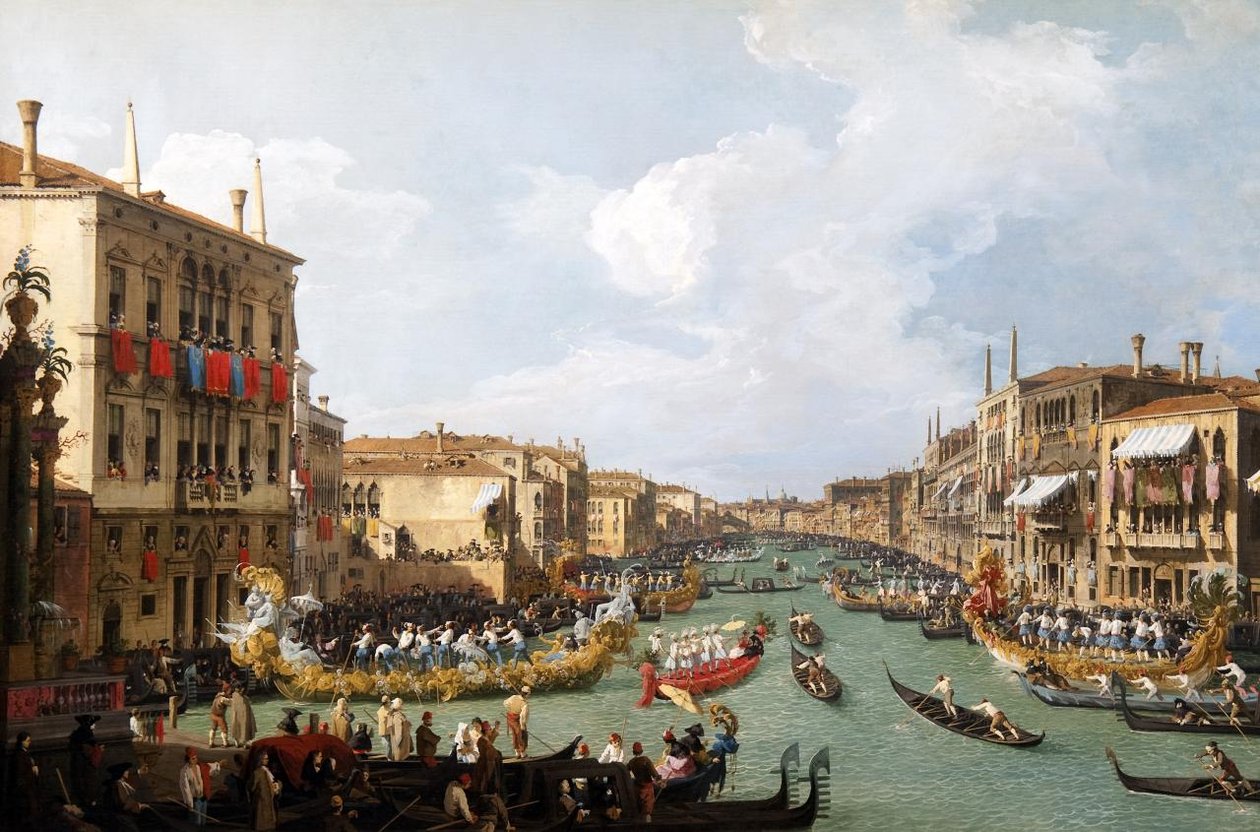 La Regata en el Gran Canal de Giovanni Antonio Canal