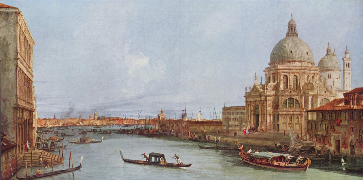 Santa Maria della Salute en Venecia desde el Gran Canal de Giovanni Antonio Canal