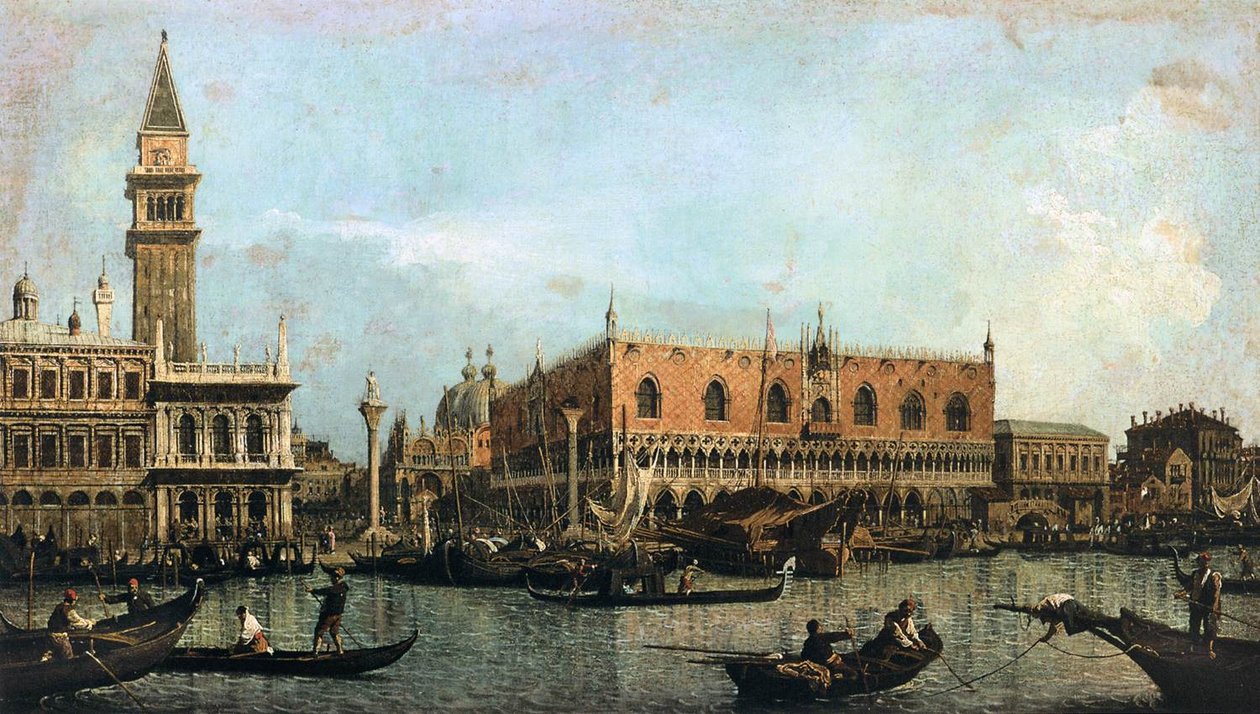 El Molo, visto desde el Bacino di San Marco de Giovanni Antonio Canal