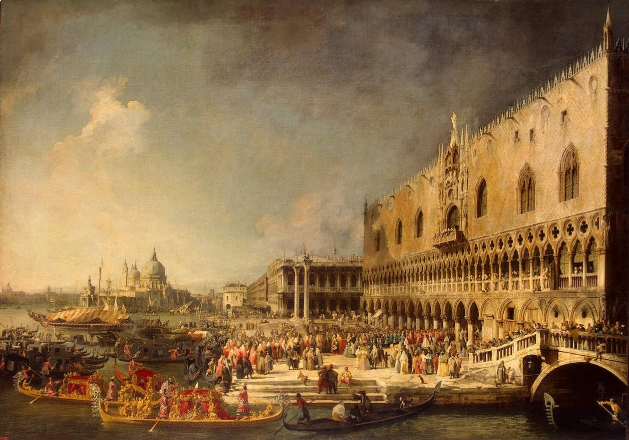 La Recepción del Embajador Francés (Hermitage) de Giovanni Antonio Canal