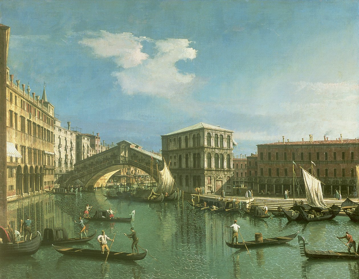 El puente de Rialto, Venecia de Giovanni Antonio Canal