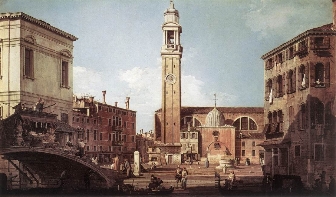 Vista del Campo Santi Apostoli de Giovanni Antonio Canal