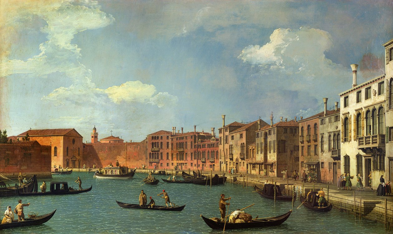 Vista del canal de Santa Chiara, Venecia de Giovanni Antonio Canal
