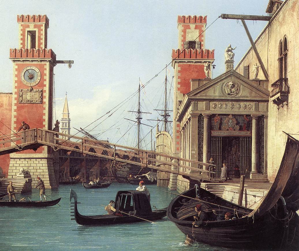 Vista de la Entrada al Arsenal de Giovanni Antonio Canal