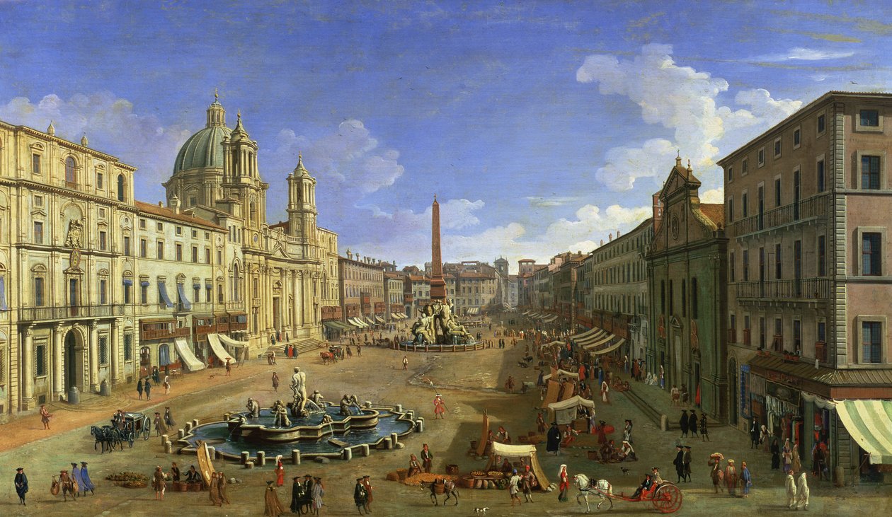 Vista de la Piazza Navona, Roma de Giovanni Antonio Canal