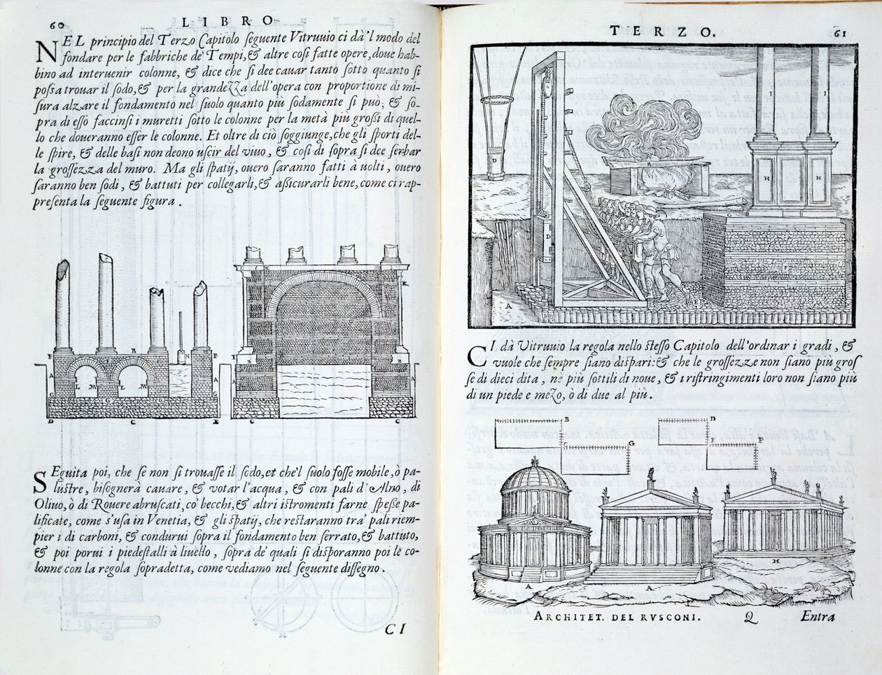Colocación de cimientos, de 