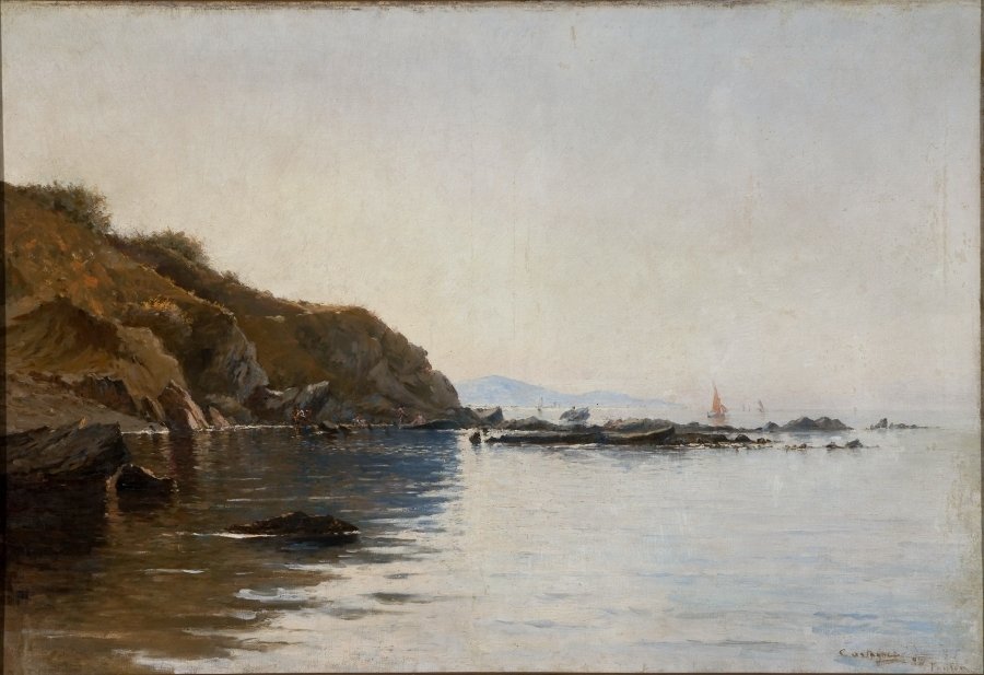 Vista de Mourillon, Toulon, Francia de Giovanni Battista Castagneto