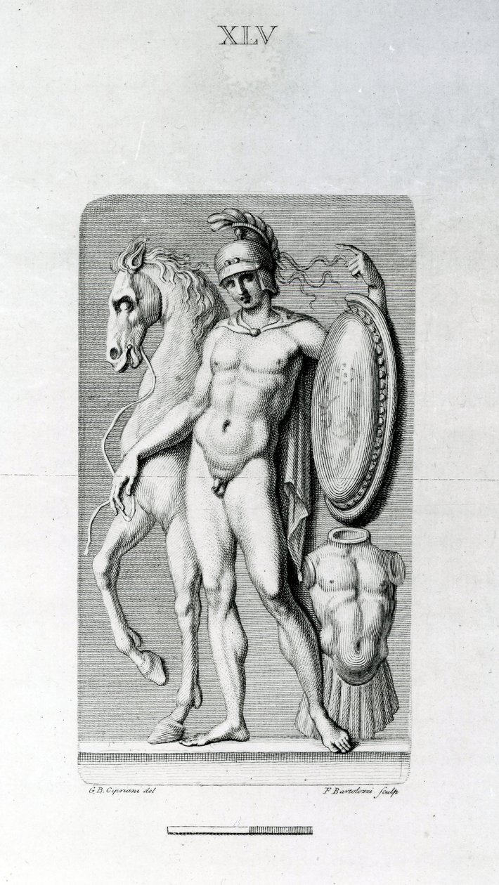 Desnudo masculino, siglo XVIII de Giovanni Battista Cipriani