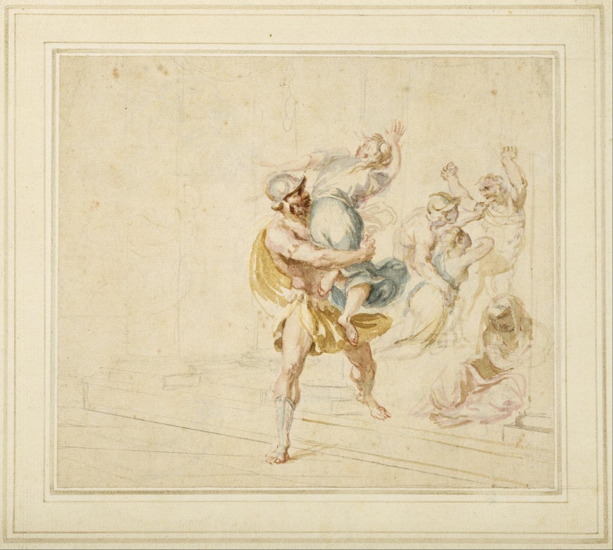 El rapto de las sabinas de Giovanni Battista Cipriani