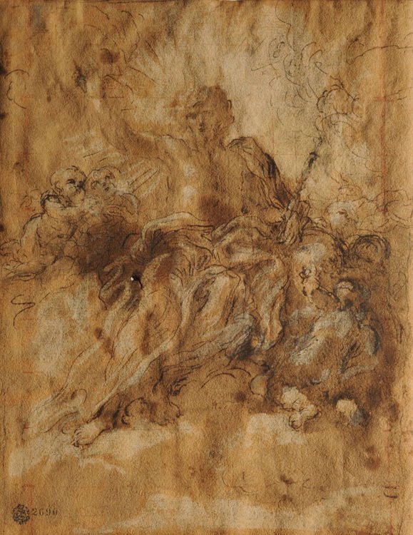 Cristo en Gloria con los Ángeles de Giovanni Battista Gaulli