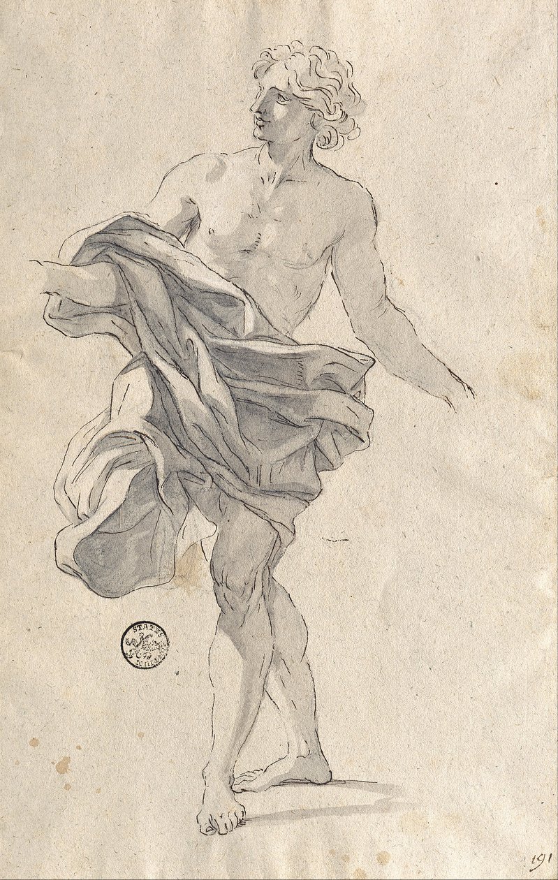 Estudio para un joven bailando de Giovanni Battista Gaulli