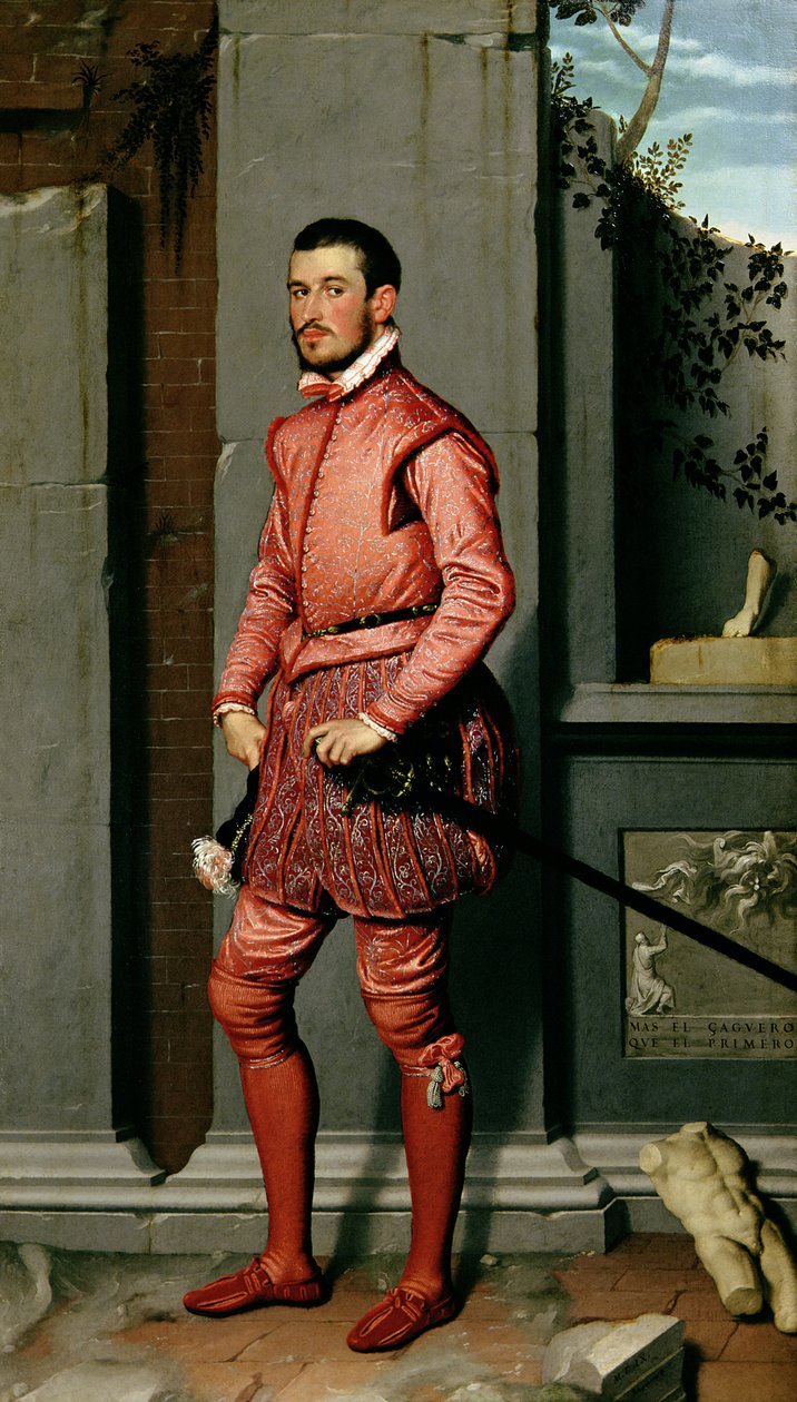 Retrato de Gian Gerolamo Grumelli, estadista y noble italiano, 1560 de Giovanni Battista Moroni
