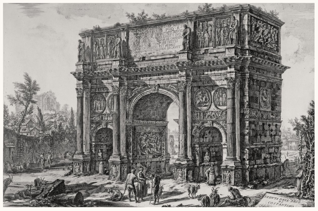 Vista del Arco de Constantino, de la serie 