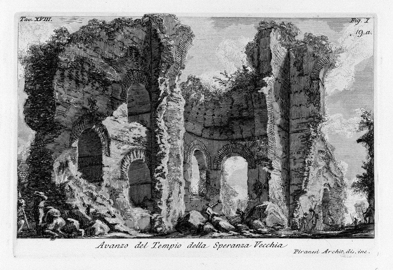 Avanzo del Tempio della Speranza Vecchia de Giovanni Battista Piranesi