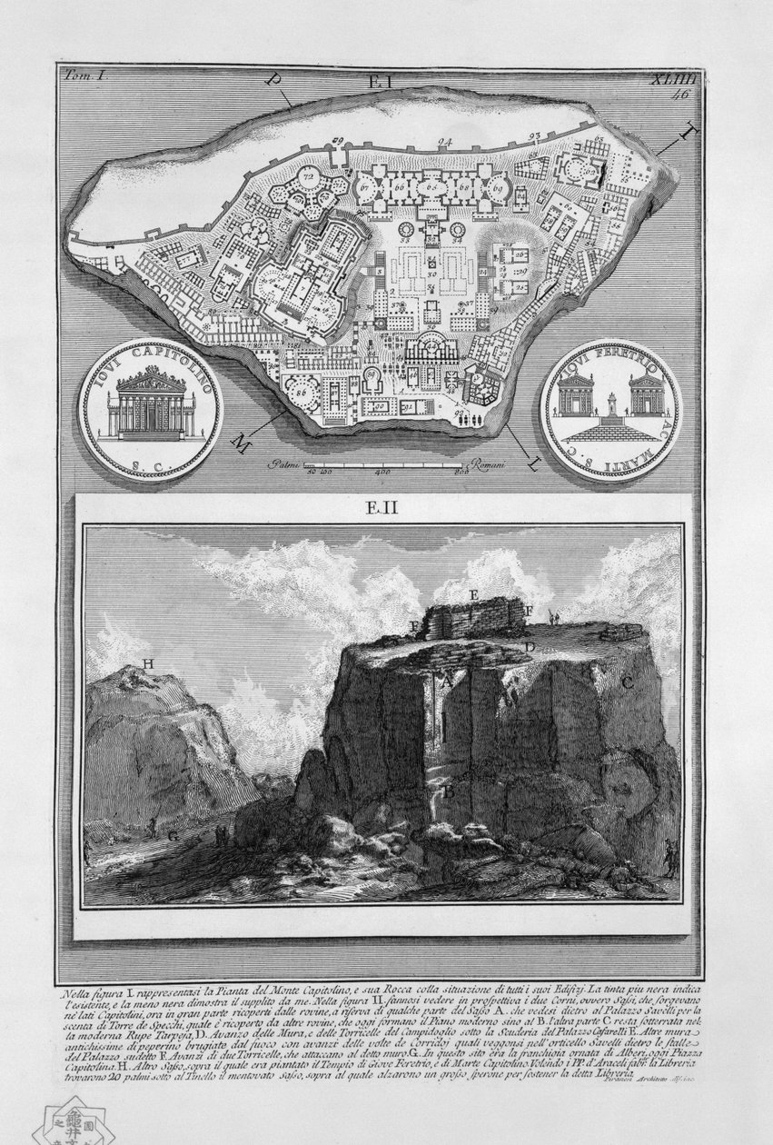 Mapa del Campidoglio de Giovanni Battista Piranesi