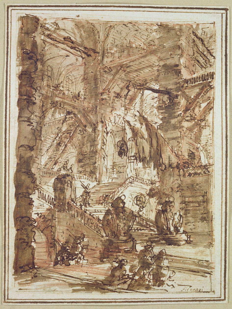 Dibujo preparatorio para la placa número VIII de la serie 