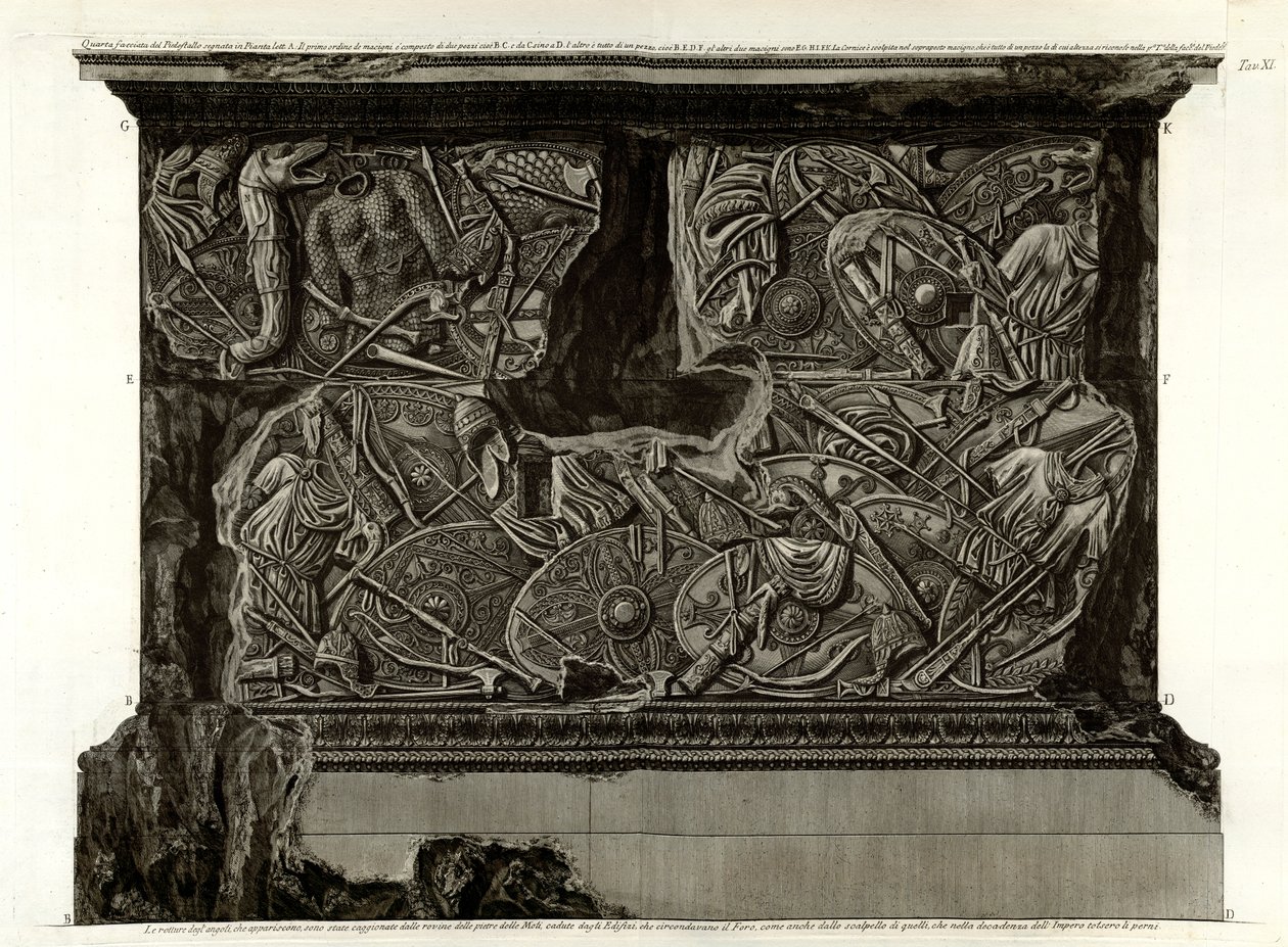 Cuarta fachada del pedestal de Giovanni Battista Piranesi