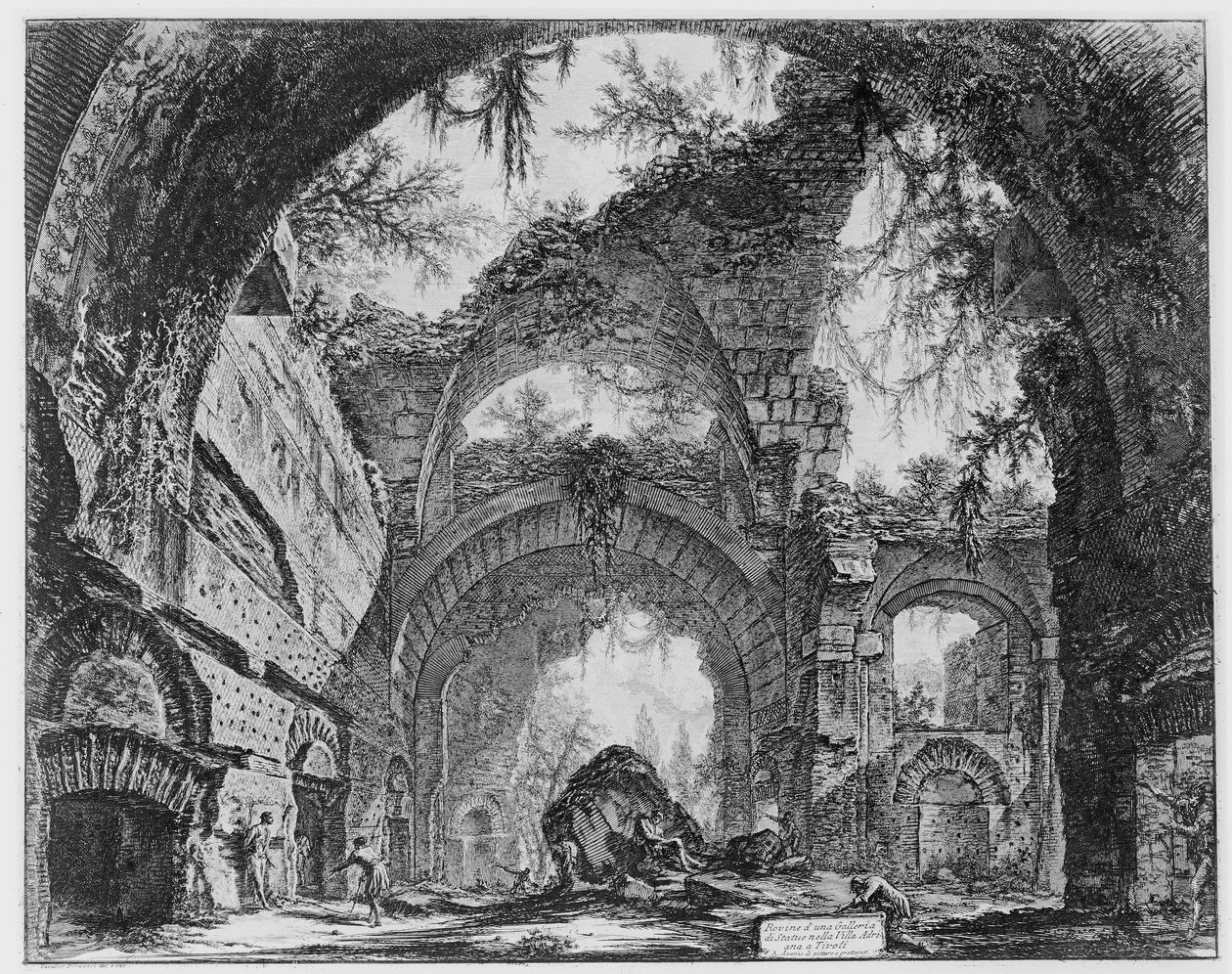 Galería en ruinas de la Villa Adriana en Tívoli de Giovanni Battista Piranesi