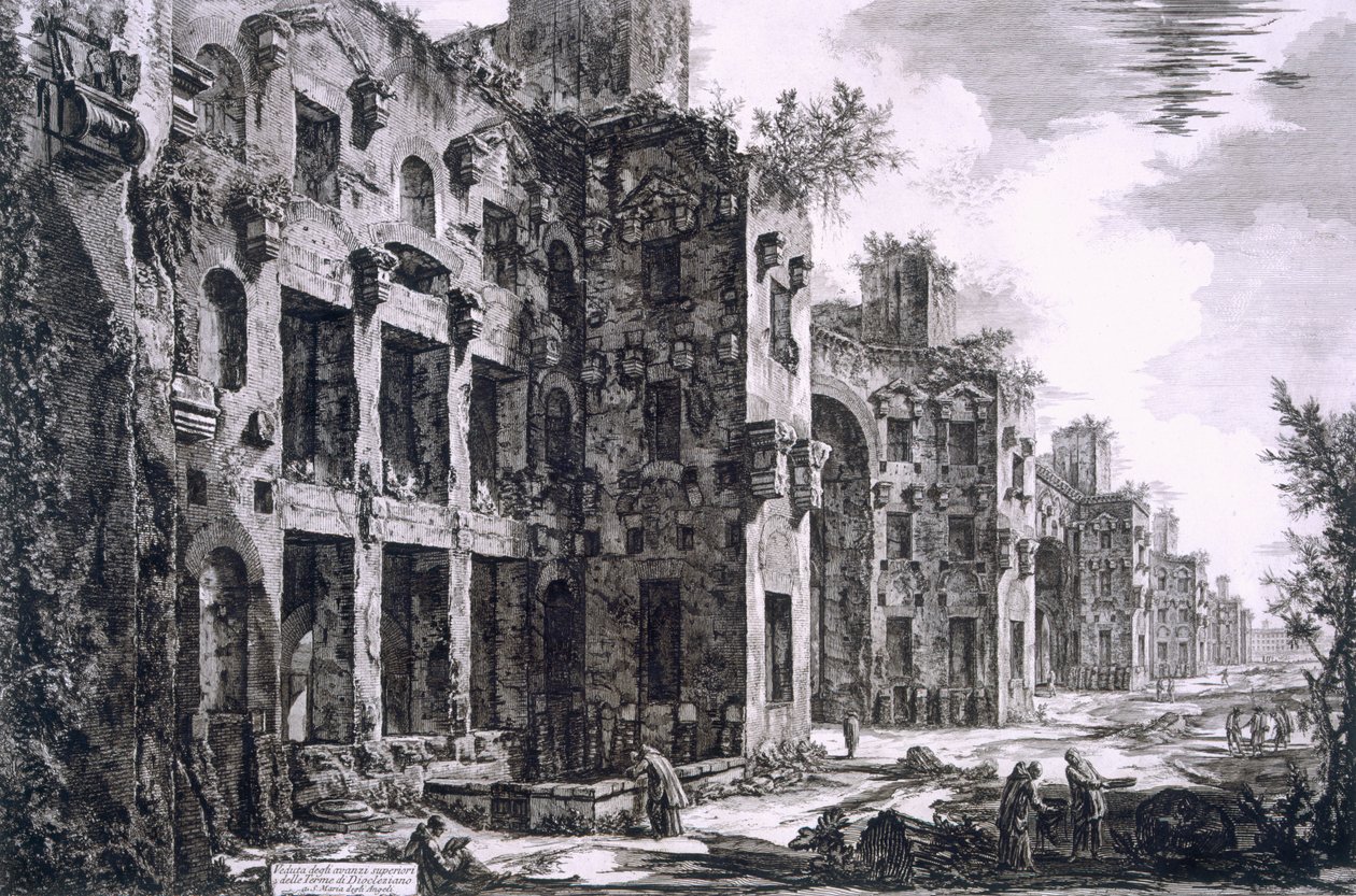Los Baños de Diocleciano, 1743 de Giovanni Battista Piranesi