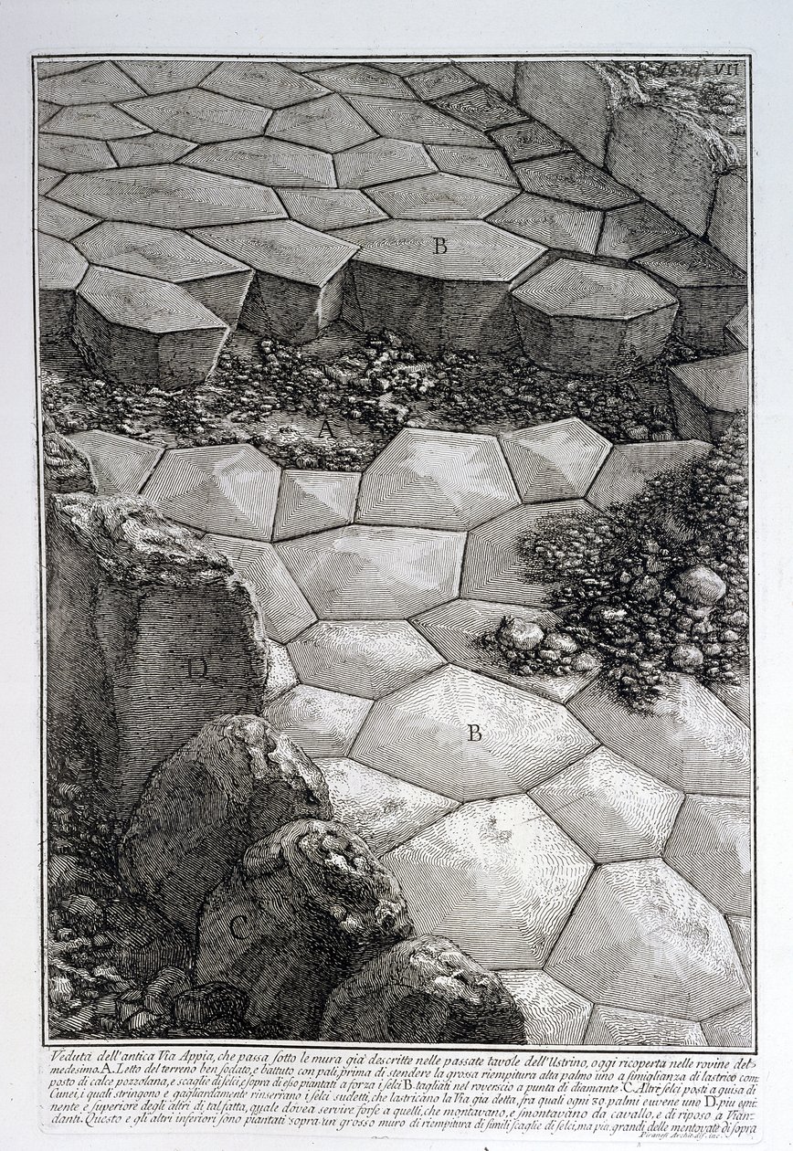 El pavimento de la Via Appia Antica, de 