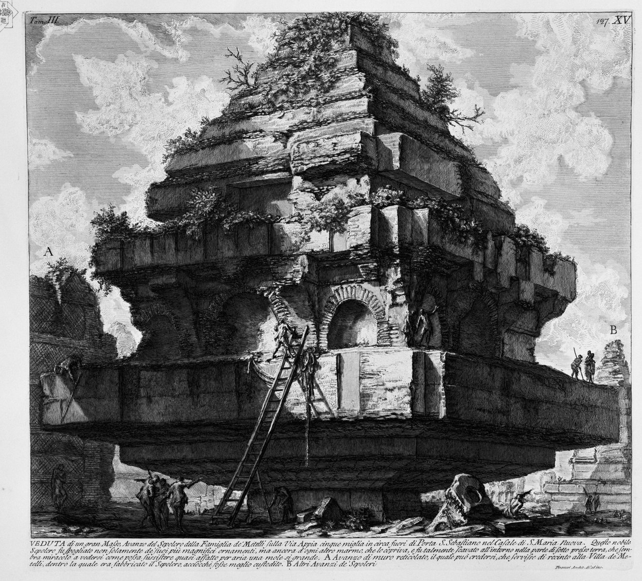 La tumba en la Vía Apia de Giovanni Battista Piranesi
