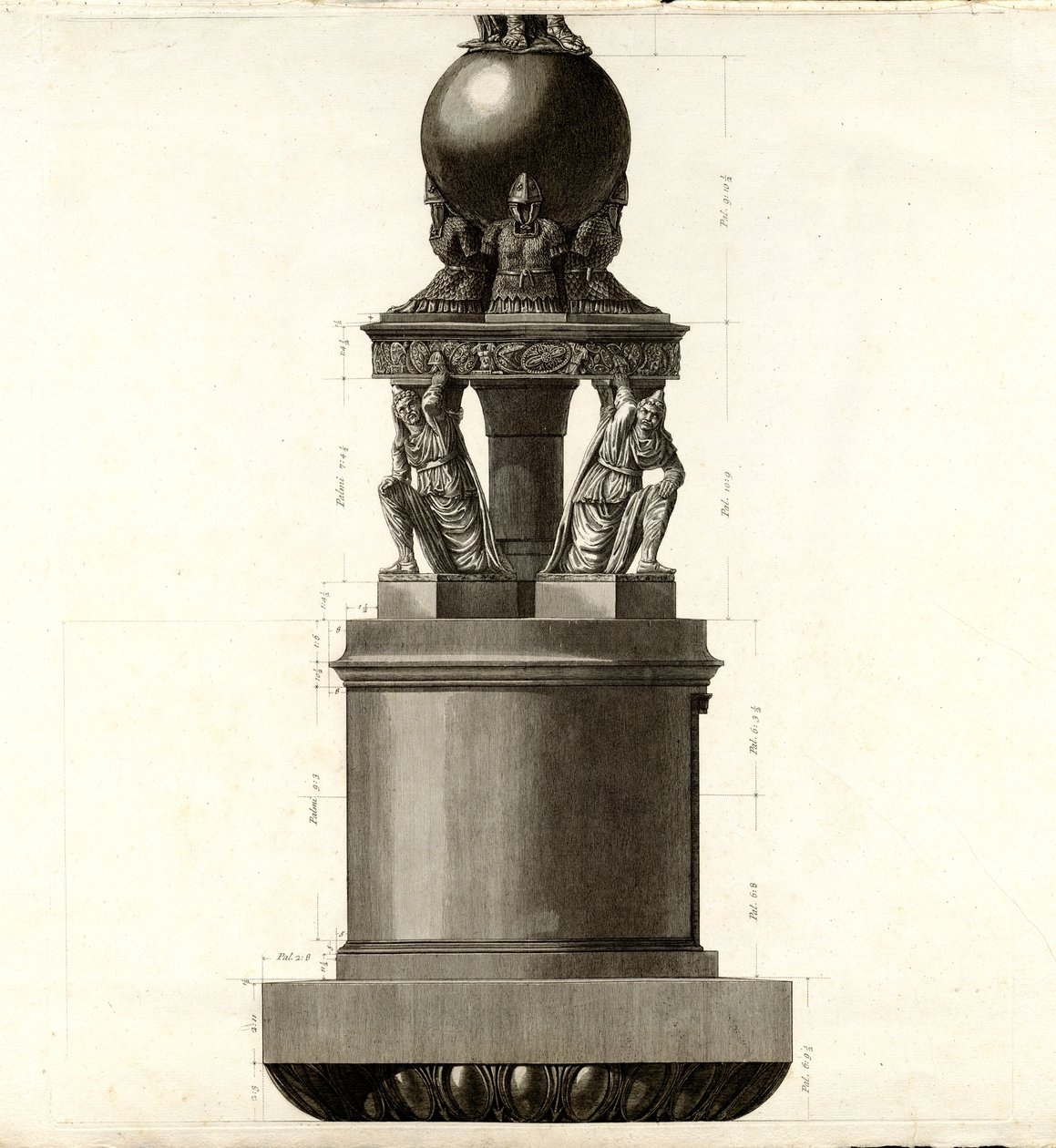Veduta del prospetto principale della Colonna Trajana de Giovanni Battista Piranesi