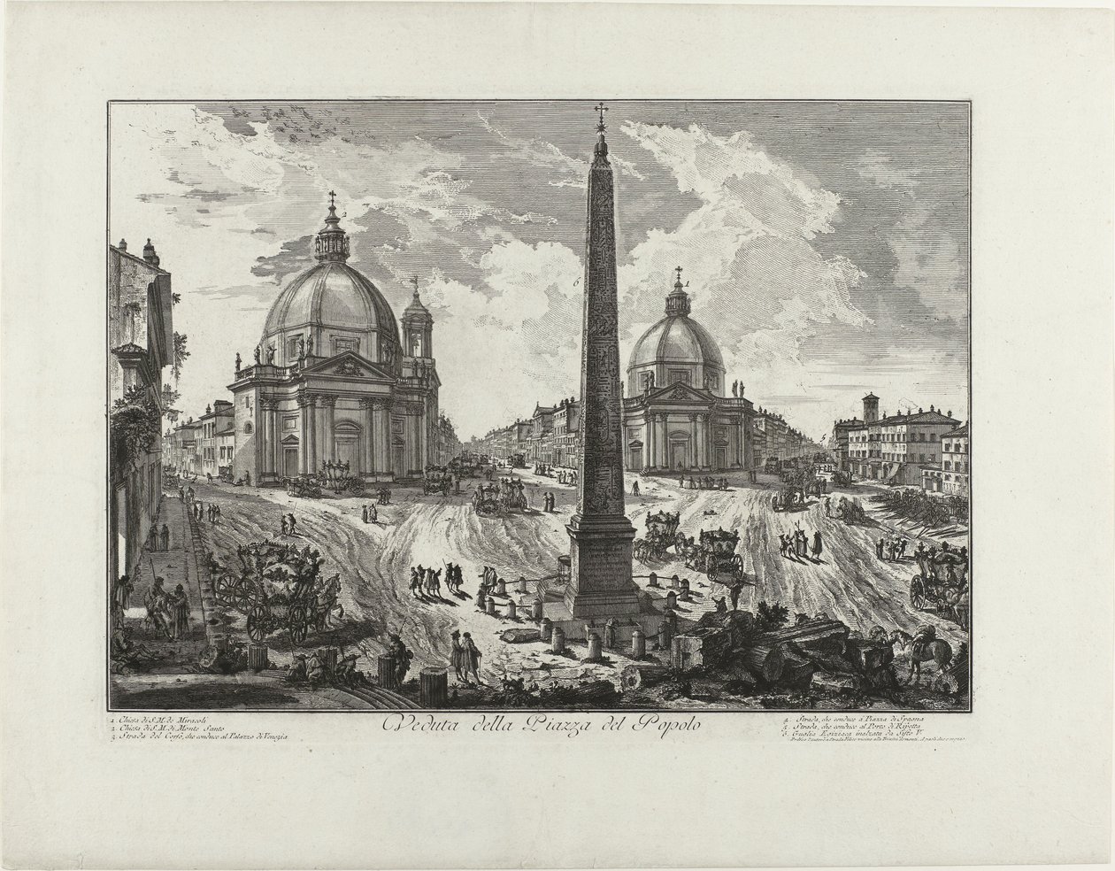 Vista de la Piazza del Popolo de Giovanni Battista Piranesi