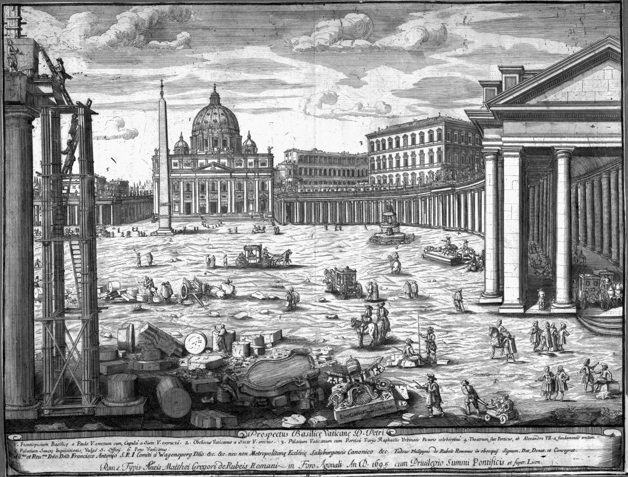 Vista de San Pedro, Roma de Giovanni Battista Piranesi