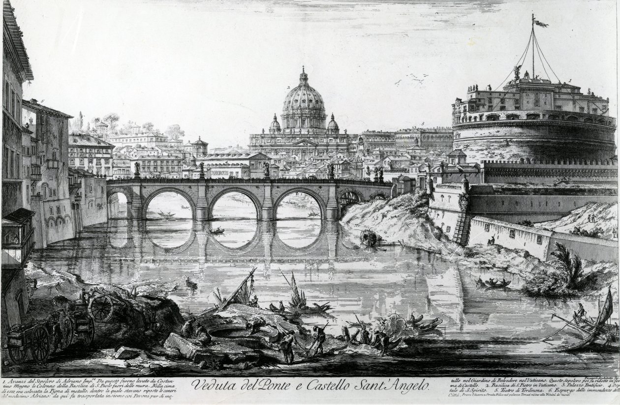 Vista del puente y el Castel Sant
