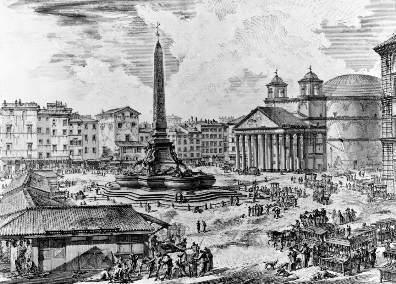 Vista de la Piazza della Rotonda, de la serie 