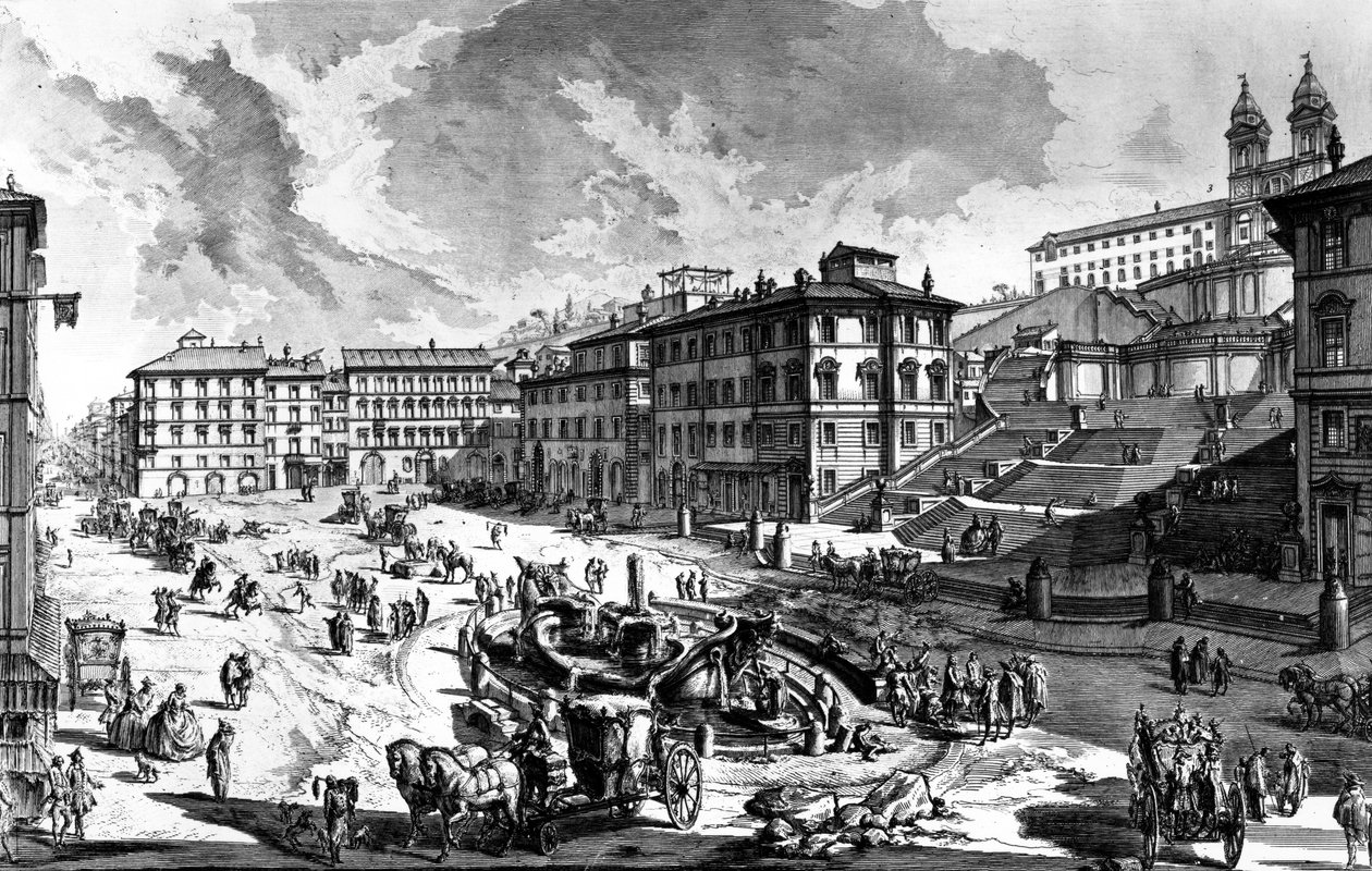 Vista de la Piazza di Spagna, de la serie 