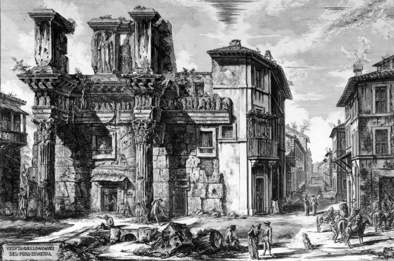 Vista de los restos del Foro de Nerva, de la serie 