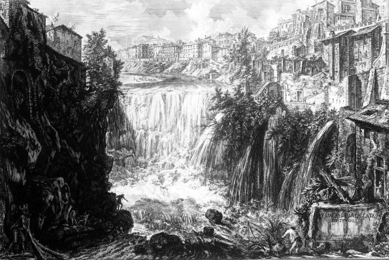 Vista de la Cascada en Tívoli, de la serie 