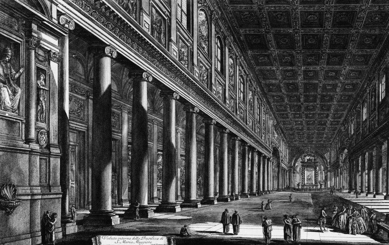 Vista del interior de Santa Maria Maggiore, de la serie 