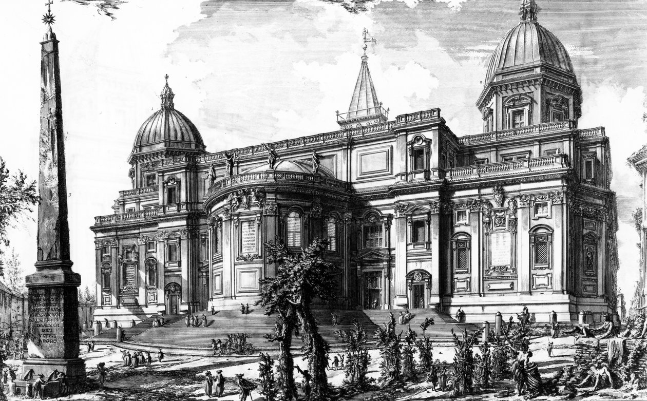 Vista de la fachada trasera de Santa Maria Maggiore, de la serie 