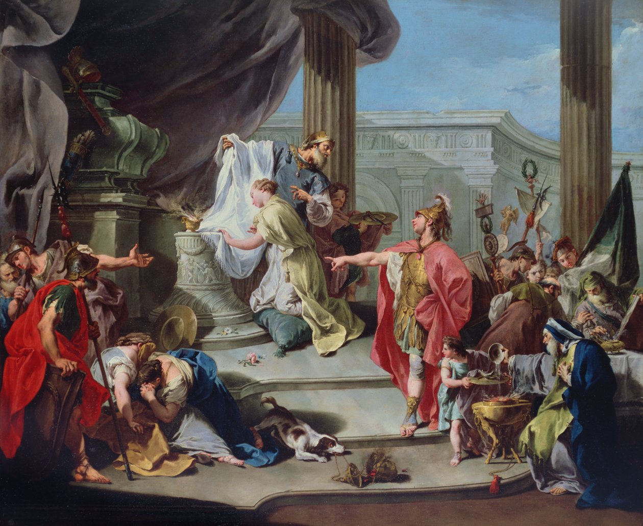 El Sacrificio de Políxena, 1737 de Giovanni Battista Pittoni