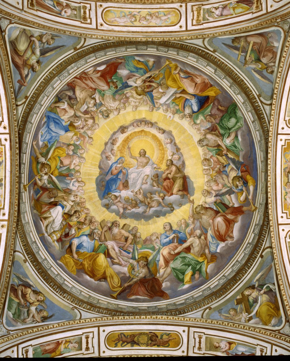 Interior de la cúpula de la Capilla Salviati, San Gregorio Magno al Celio, c.1600-03 de Giovanni Battista Ricci
