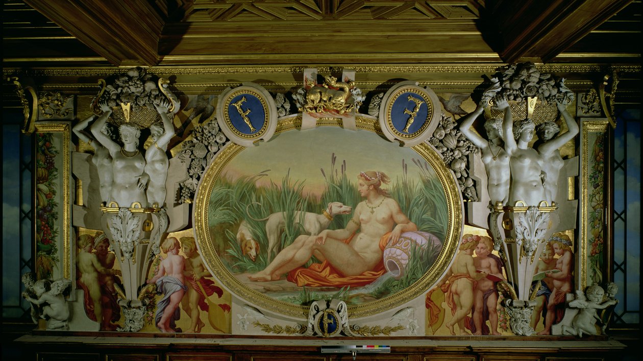 La ninfa de Fontainebleau (detalle) de Giovanni Battista Rosso Fiorentino