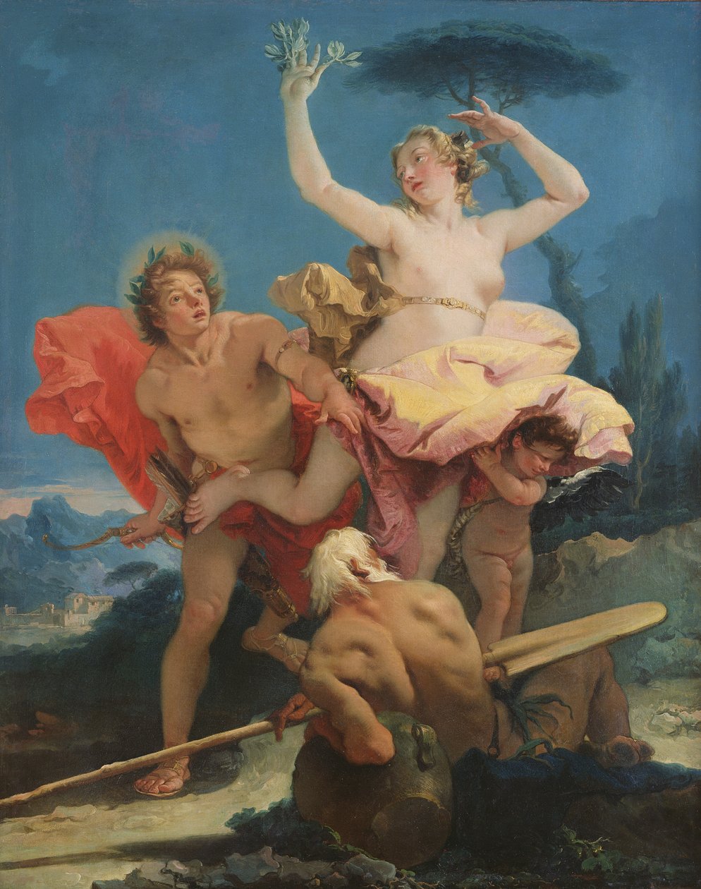 Apolo y Dafne, c.1743-44 de Giovanni Battista Tiepolo