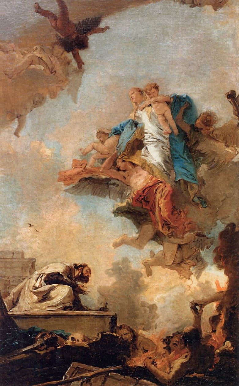 Aparición de la Virgen a San Simón Stock de Giovanni Battista Tiepolo