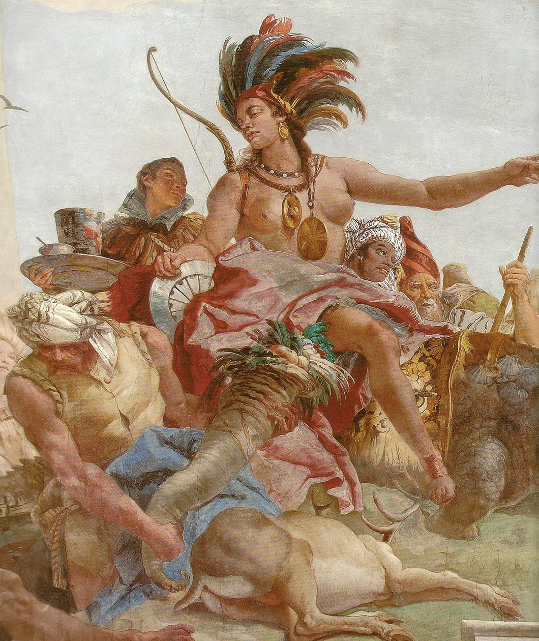 Fresco en el techo de la escalera de la Residencia de Wurzburgo de Giovanni Battista Tiepolo