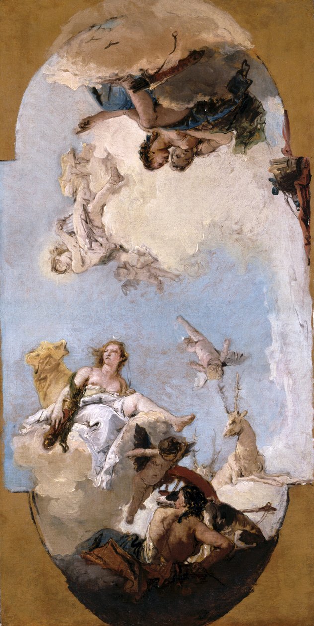 Diana, Apolo y ninfas de Giovanni Battista Tiepolo