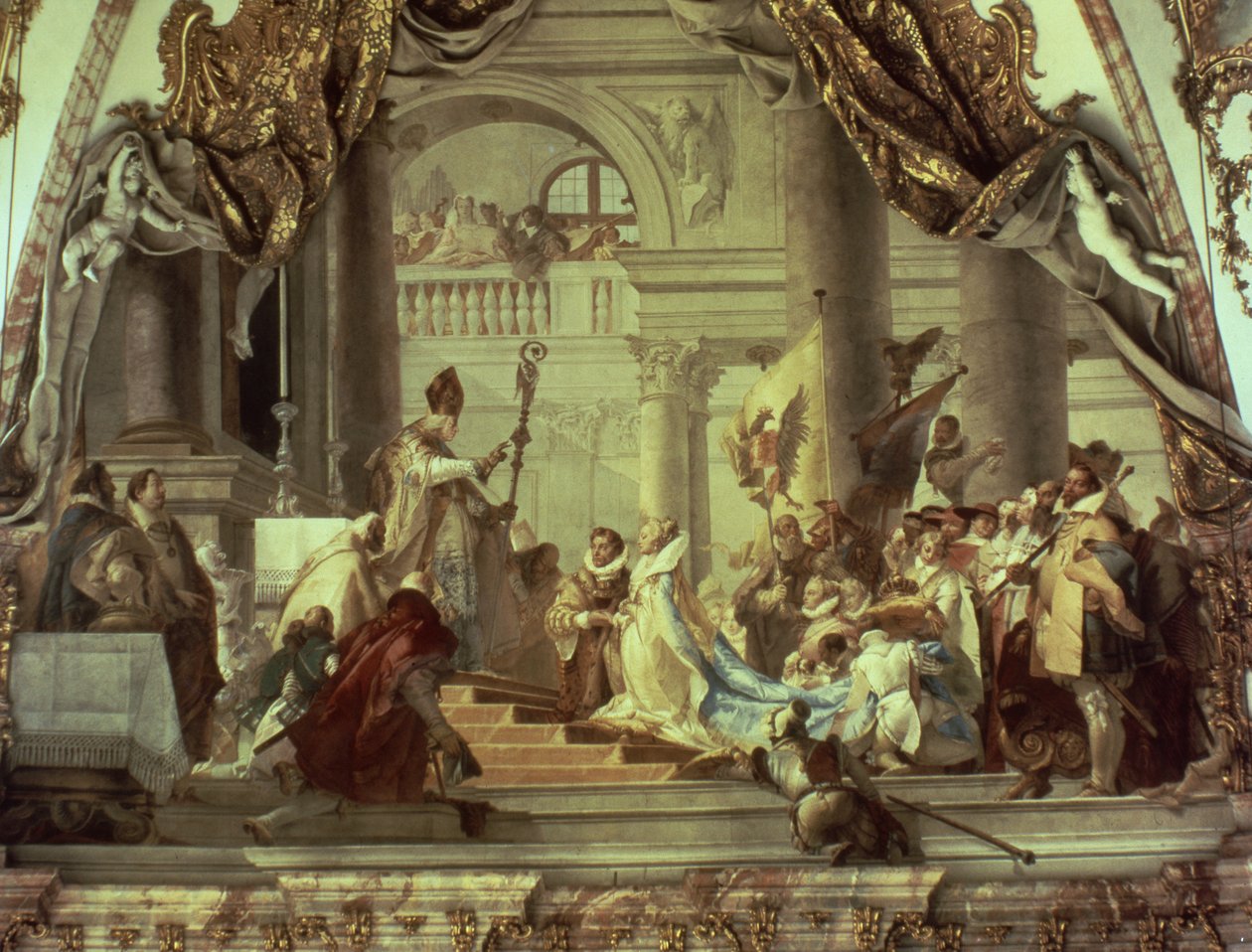 Boda del emperador Federico Barbarroja con Beatriz de Borgoña en 1156, c.1751-52 de Giovanni Battista Tiepolo