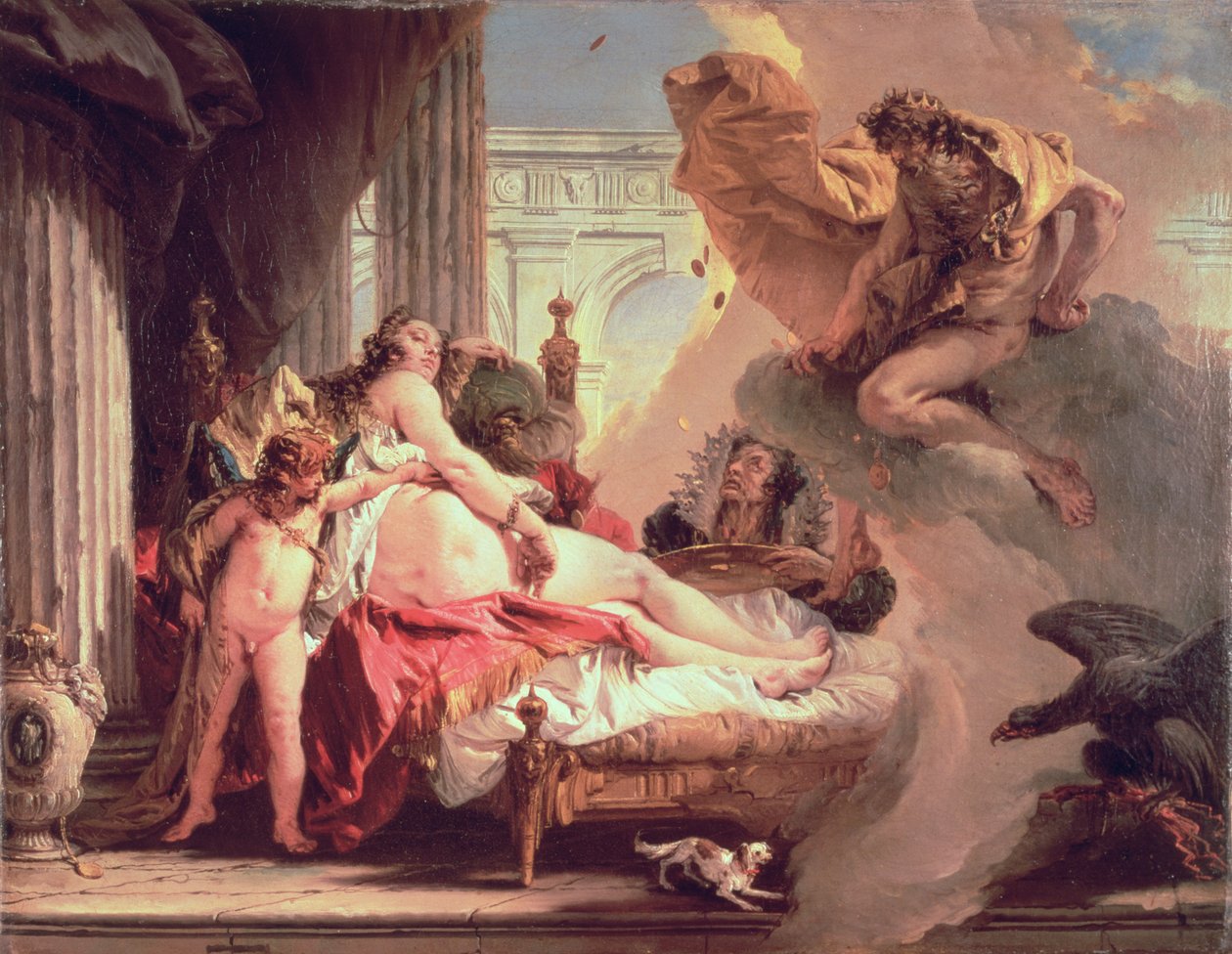 Júpiter y Dánae, 1733-35 de Giovanni Battista Tiepolo