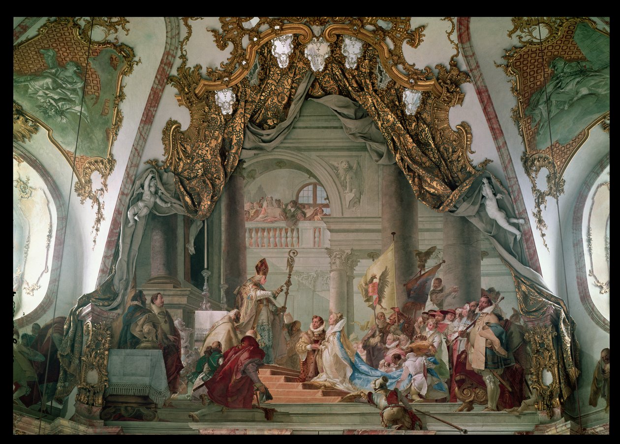 Matrimonio de Federico I (c.1123-90) Barbarroja y Beatriz I (1145-84) de Borgoña en 1156 de Giovanni Battista Tiepolo