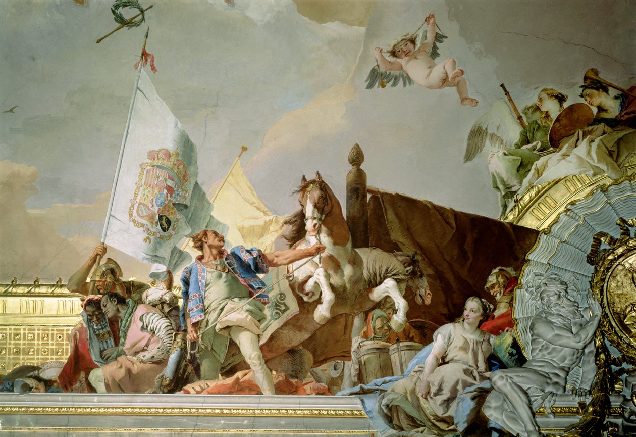 La Gloria de España I, del Techo de la Sala del Trono, 1764 de Giovanni Battista Tiepolo