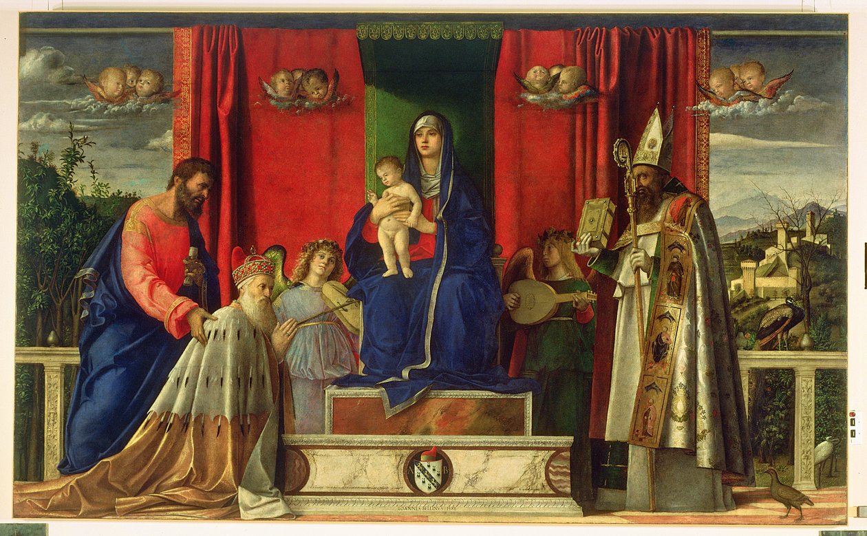 Madonna y Niño (Retablo Barbarigo) 1488 de Giovanni Bellini