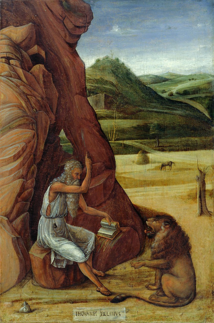 San Jerónimo en el Desierto, c.1450 de Giovanni Bellini
